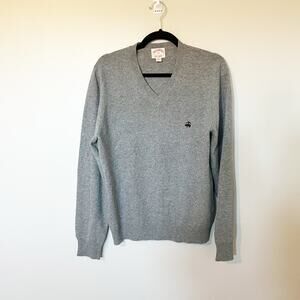 Brooks brothers‎ cashmere gray v neck sweater men’s medium
